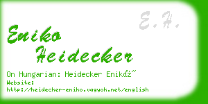 eniko heidecker business card